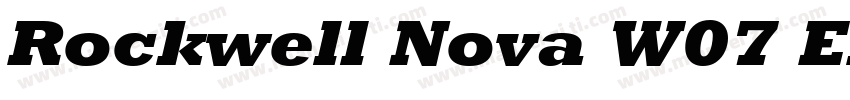 Rockwell Nova W07 Extra Bold字体转换
